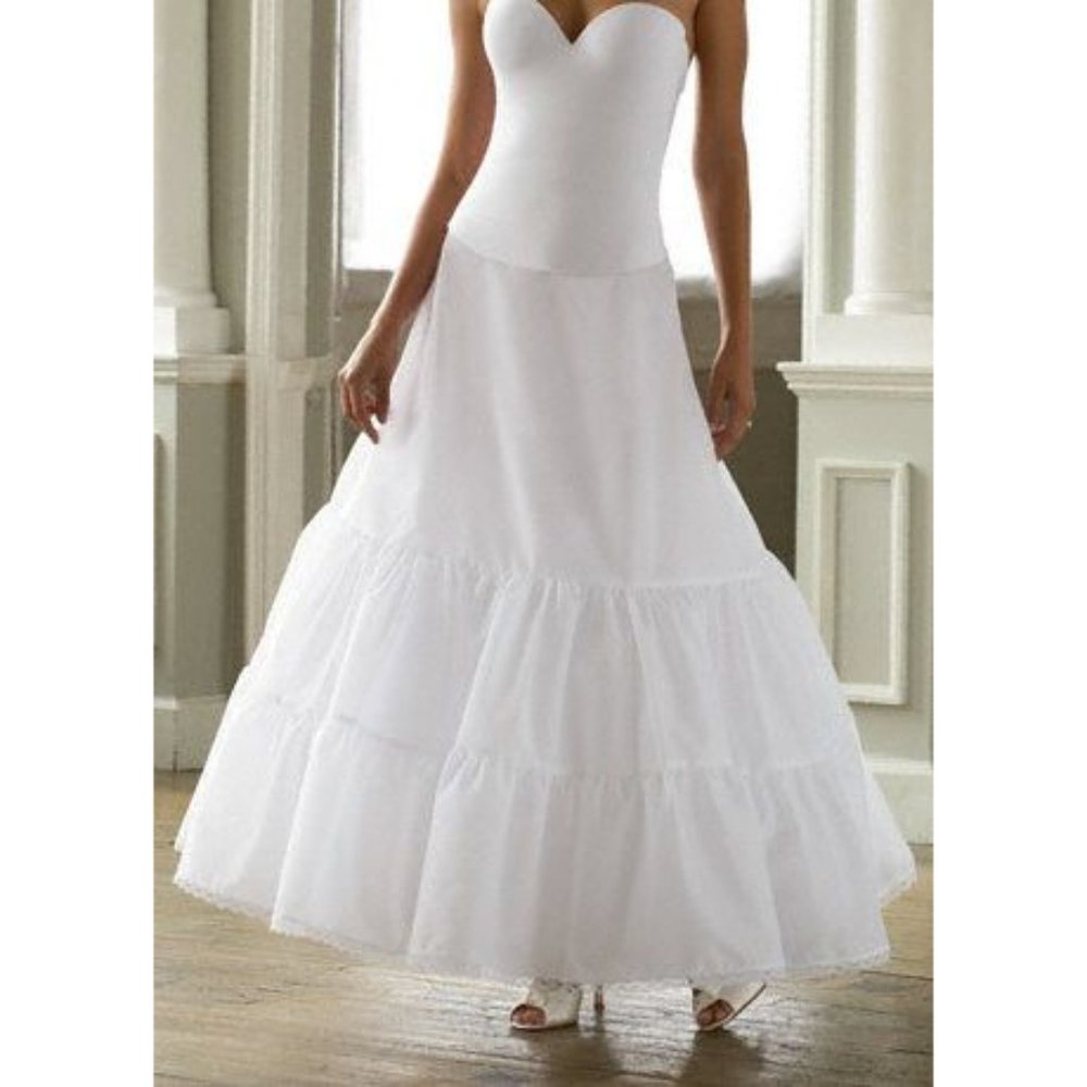 NWT A-Line Bridal Slip Skirt - David's Bridal Two-Tier Medium Fullness